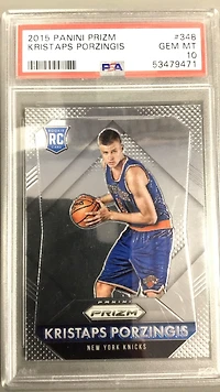 2015 Panini Prizm 348 Kristaps Porzingis PSA 10