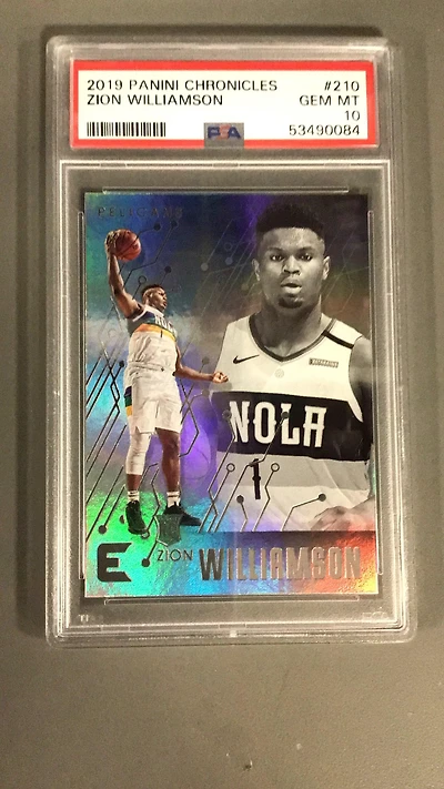 2019 Panini Chronicles 210 Zion Williamson PSA 10