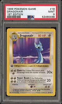 1999 Pokemon Game 18 Dragonair 1st Edition PSA 9