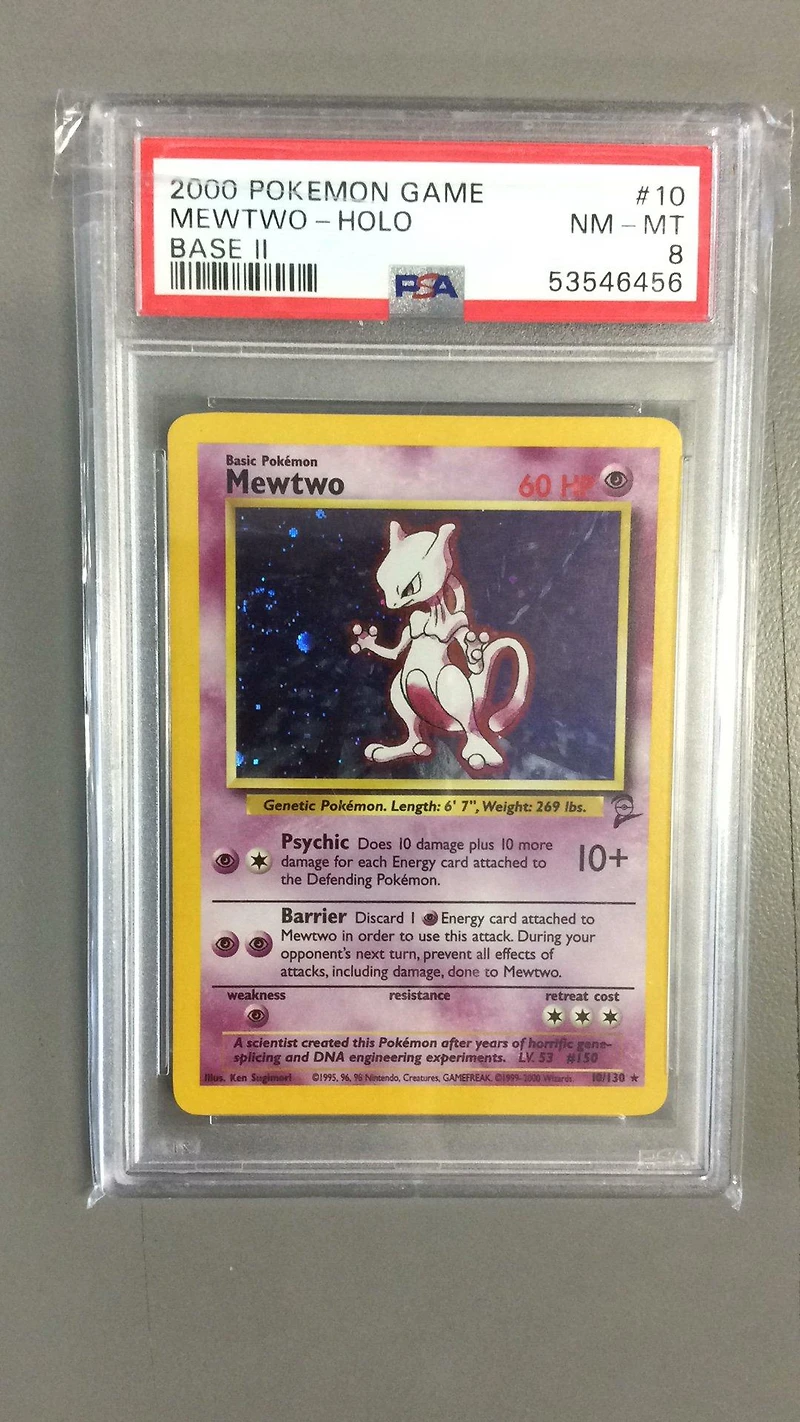 2000 Pokemon Game Base Ii 10 Mewtwo PSA 8