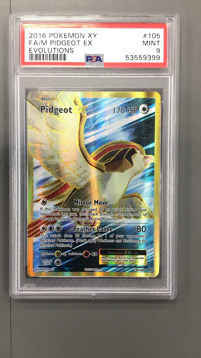 2016 Pokemon Xy Evolutions 104 Fa/pidgeot Ex PSA