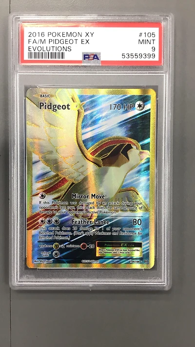 2016 Pokemon Xy Evolutions 104 Fa/pidgeot Ex PSA
