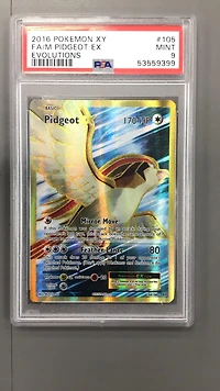2016 Pokemon Xy Evolutions 104 Fa/pidgeot Ex PSA