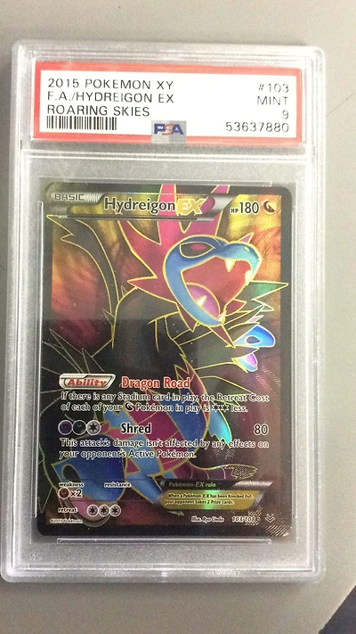 2015 Pokemon Xy Roaring Skies 103 Fa/hydreigon Ex PSA 9