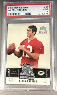 2005 Upper Deck Kickoff 91 Aaron Rodgers PSA 9