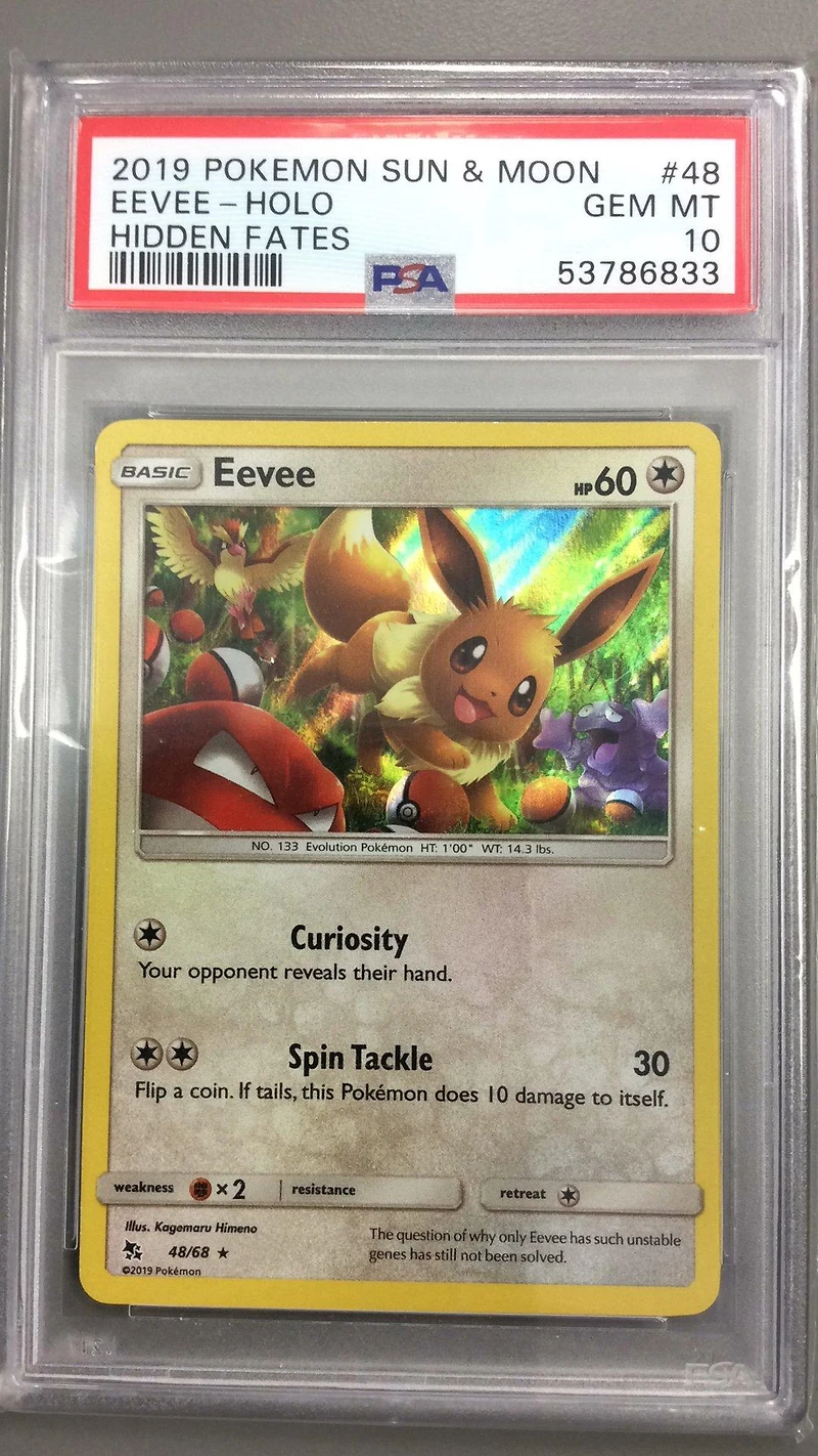 2019 Pokemon Sun & Moon Hidden Fates 48 Eevee PSA 10