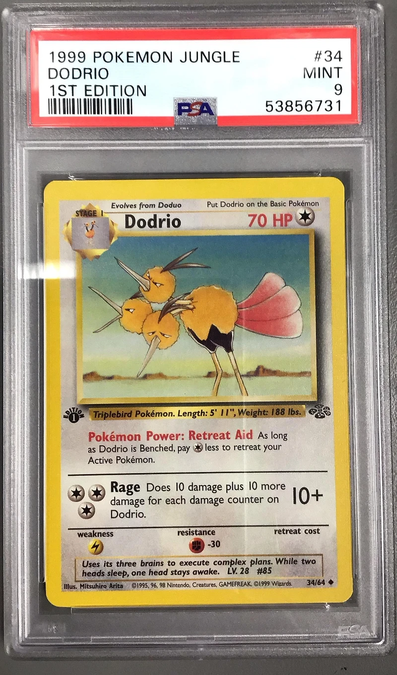 1999 Pokemon Jungle 34 Dodrio 1st Edition PSA