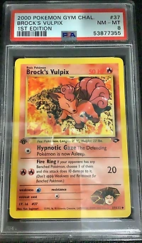 2000 Pokemon Gym Challenge 37 Brock's Vulpix 1st Edition PSA