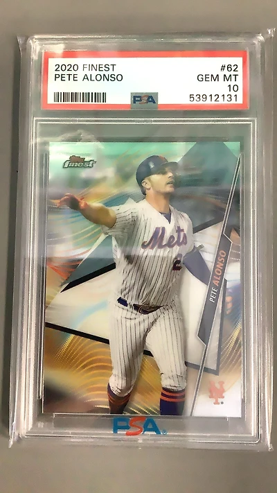 2020 Finest 62 Pete Alonso PSA 10