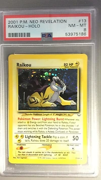 2001 Pokemon Neo Revelation 13 Raikou-holo PSA