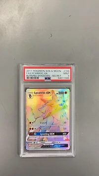 2017 Pokemon Sun & Moon Burning Shadows 155 Full Art/lycanroc Gx Secret PSA 9