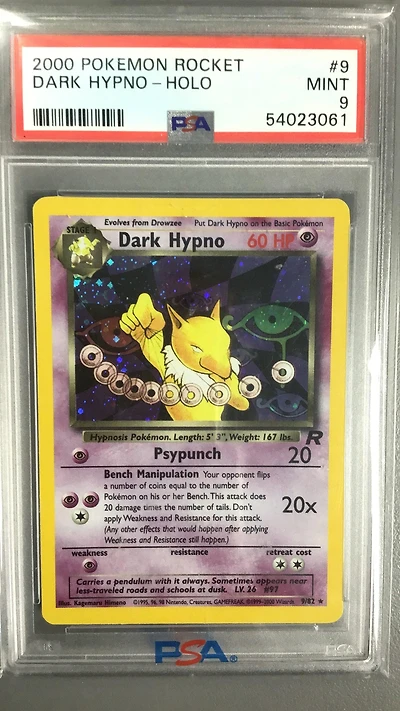 2000 Pokemon Rocket 9 Dark Hypno PSA 9