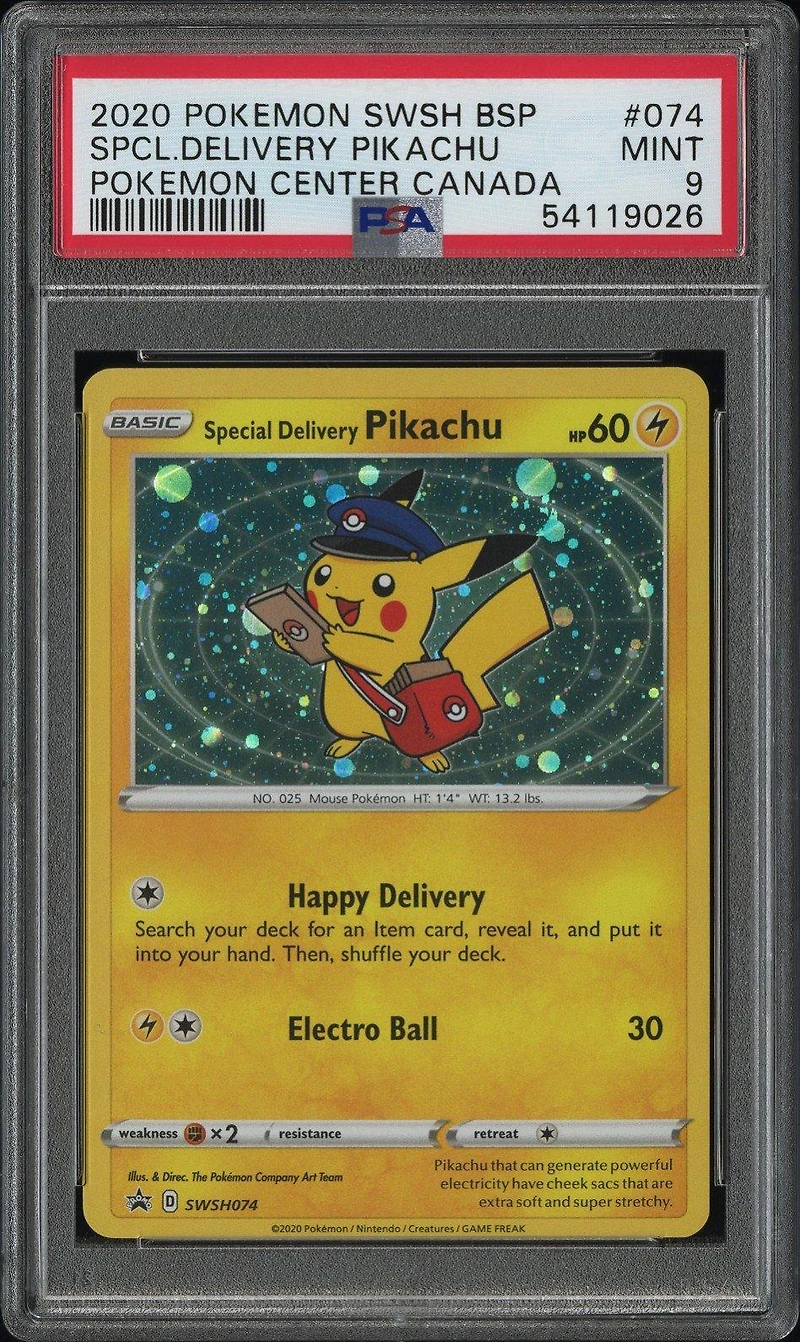 2020 Pokemon Swsh Black Star Promo 074 Spcl.delivery Pikachu PSA