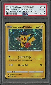 2020 Pokemon Swsh Black Star Promo 074 Spcl.delivery Pikachu PSA