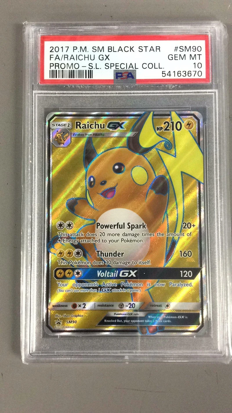 2017 Pokemon Sm Black Star Promo Sm90 Fa/raichu Gx PSA 10