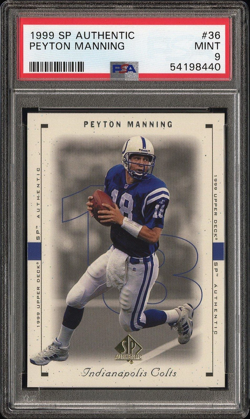 1999 Sp Authentic 36 Peyton Manning PSA 9