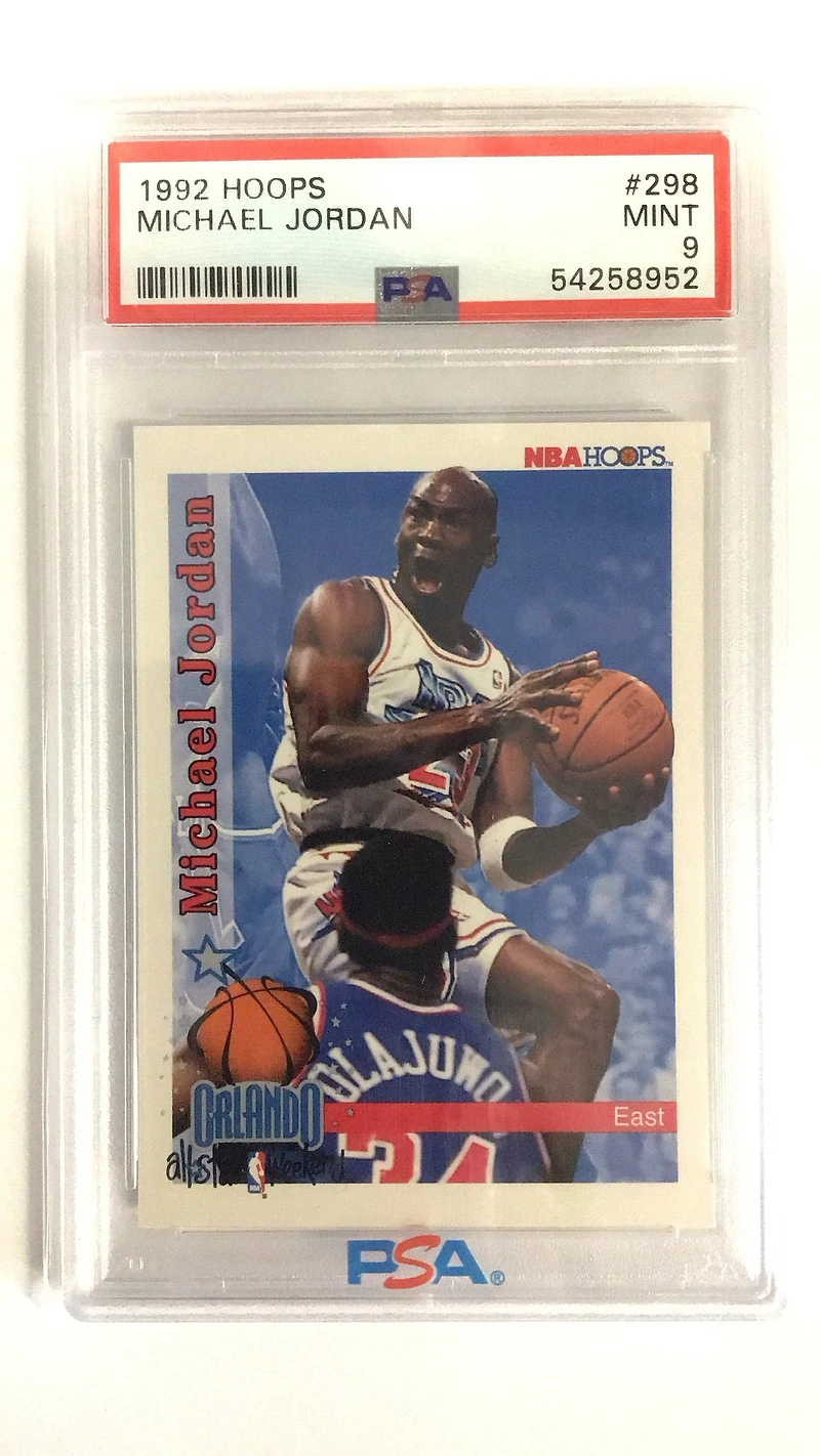 1992 Hoops 298 Michael Jordan PSA 9