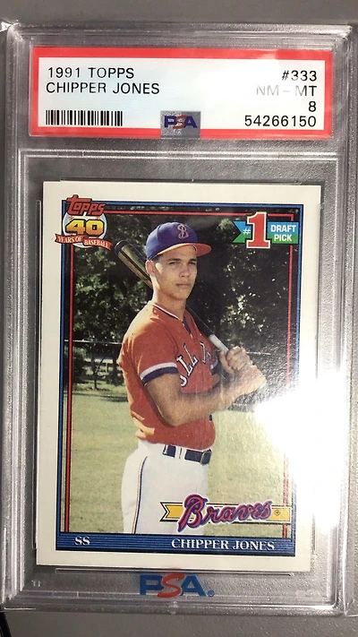 1991 Topps 333 Chipper Jones PSA