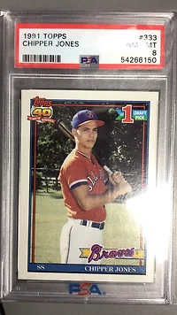 1991 Topps 333 Chipper Jones PSA