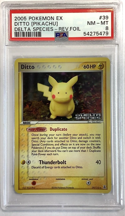 2005 Pokemon Ex Delta Species Ditto [pikachu]-reverse Foil PSA