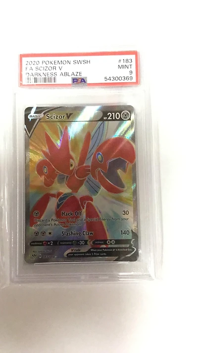 2020 Pokemon Sword & Shield Darkness Ablaze 183 Fa/scizor V PSA 9