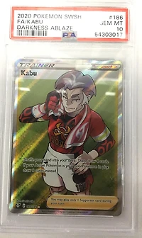 2020 Pokemon Sword & Shield Darkness Ablaze 186 Full Art/kabu PSA