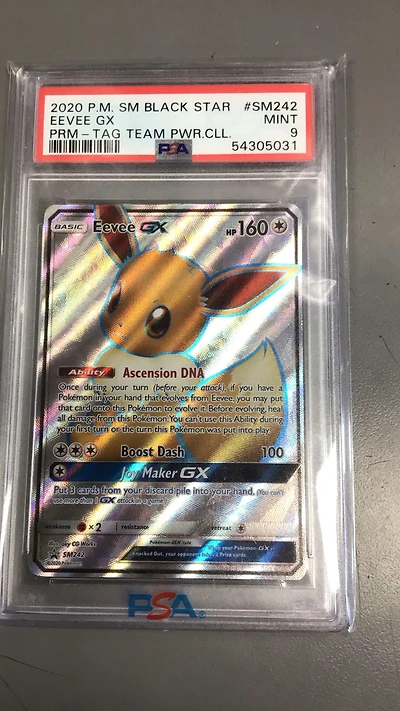2020 Pokemon Sm Black Star Promo Sm242 Eevee Gx PSA 9