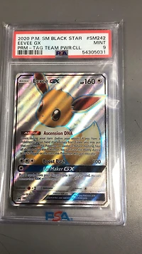 2020 Pokemon Sm Black Star Promo Sm242 Eevee Gx PSA 9