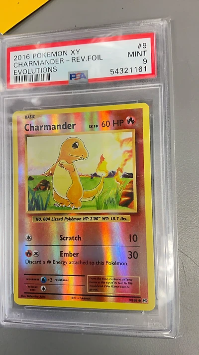 2016 Pokemon Xy Evolutions 9 Charmander-reverse Foil PSA 9