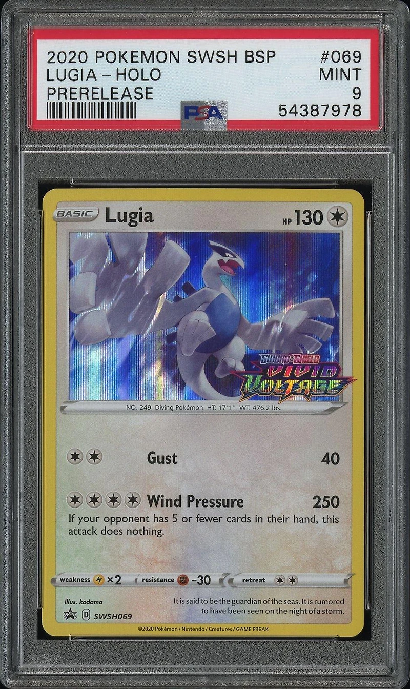 2020 Pokemon Swsh Black Star Promo 069 Lugia-holo Prerelease PSA