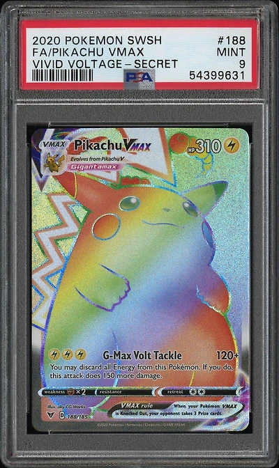 2020 Pokemon Sword & Shield Vivid Voltage Fa/pikachu Vmax PSA