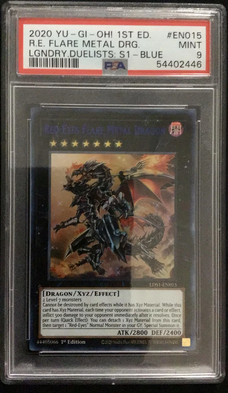 2020 Yu-gi-oh! Legendary Duelists: Season 1 En015 Red-eyes Flare Metal Dragon 1st Edition-blue PSA 9