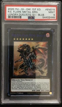 2020 Yu-gi-oh! Legendary Duelists: Season 1 En015 Red-eyes Flare Metal Dragon 1st Edition-blue PSA 9