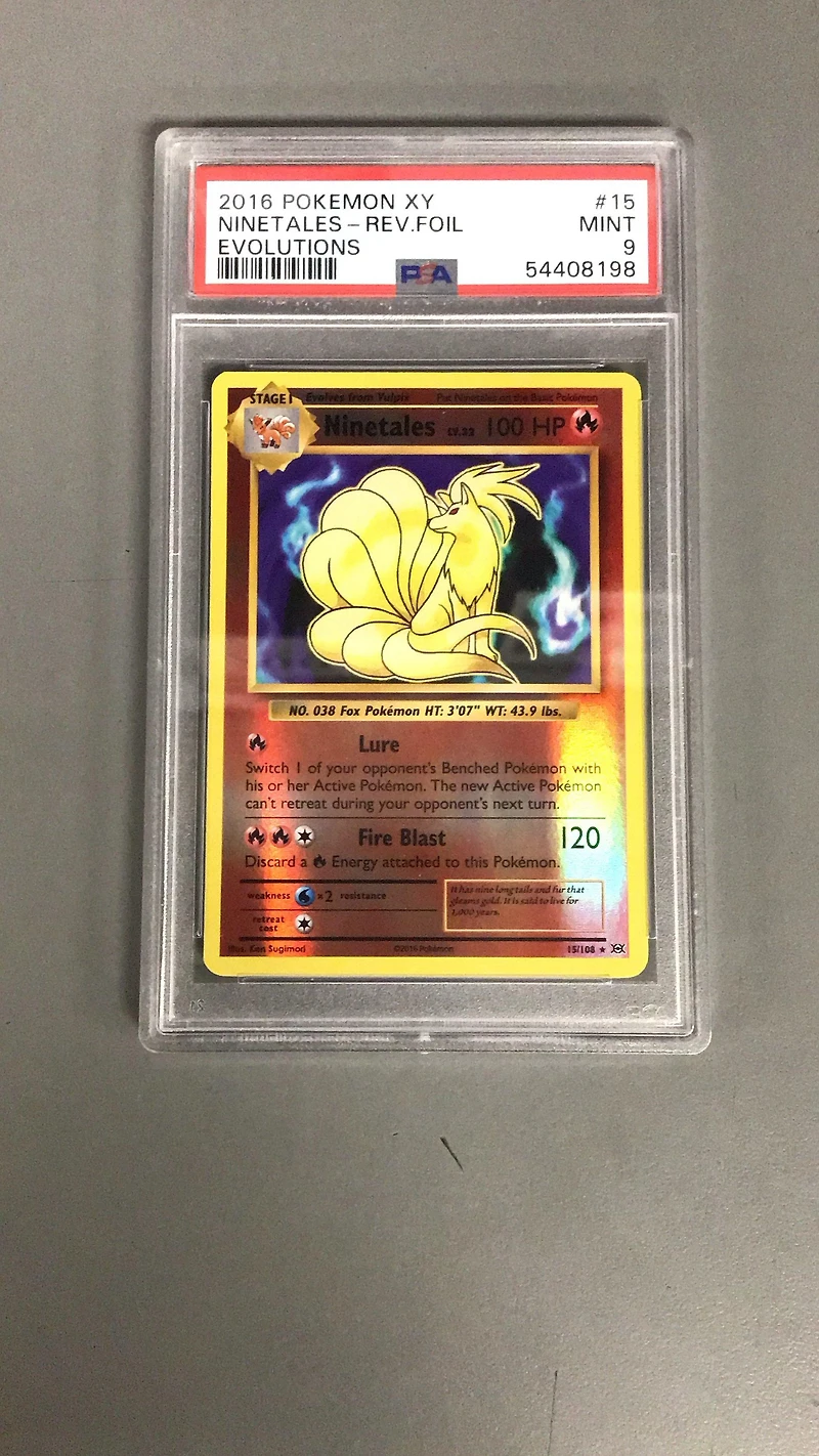2016 Pokemon Xy Evolutions 15 Ninetales-reverse Foil PSA
