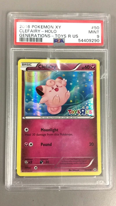 2016 Pokemon Xy Generations 50 Clefairy-holo Toys R Us PSA 9