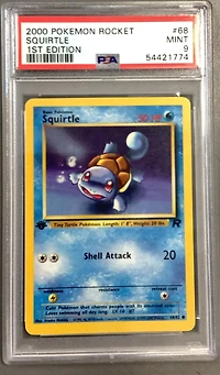 2000 Pokemon Rocket 68 Squirtle 1st Edition PSA