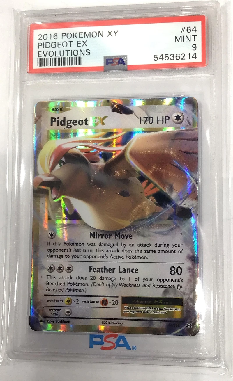 2016 Pokemon Xy Evolutions 64 Pidgeot Ex PSA