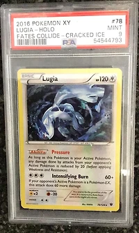 2016 Pokemon Xy Fates Collide 78 Lugia-holo Cracked Ice PSA 9