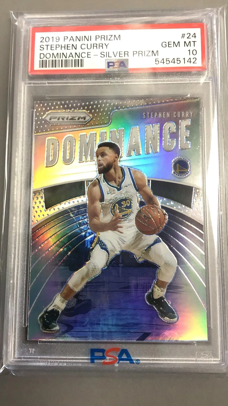 2019 Panini Prizm Dominance 24 Stephen Curry Silver Prizm PSA 10