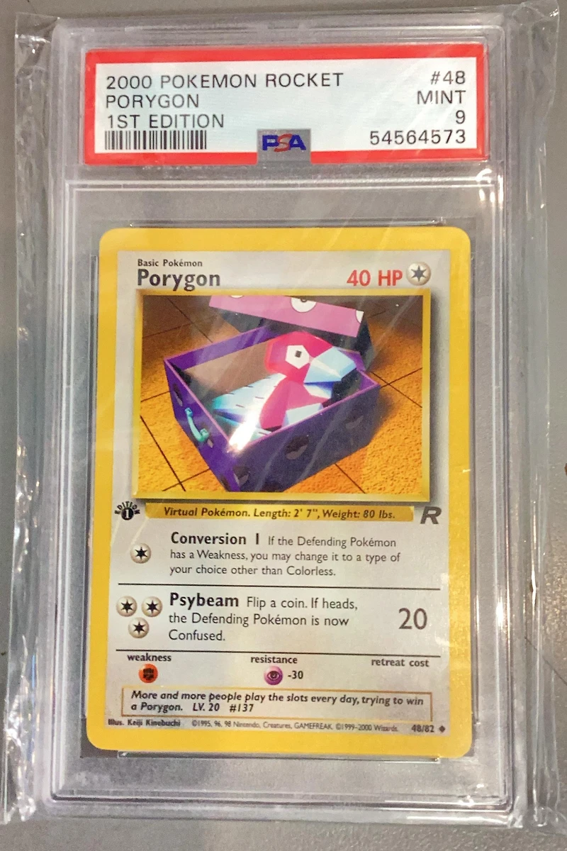 2000 Pokemon Rocket 48 Porygon 1st Edition PSA