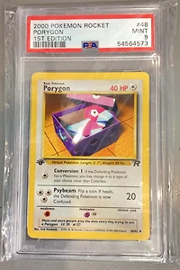 2000 Pokemon Rocket 48 Porygon 1st Edition PSA