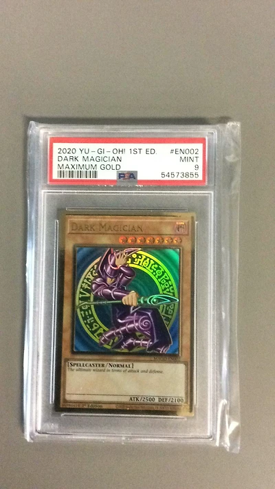 2020 Yu-gi-oh! Maximum Gold En002 Dark Magician 1st Edition PSA