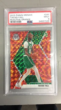 2019 Panini Mosaic 244 Tacko Fall Reactive Orange PSA 9