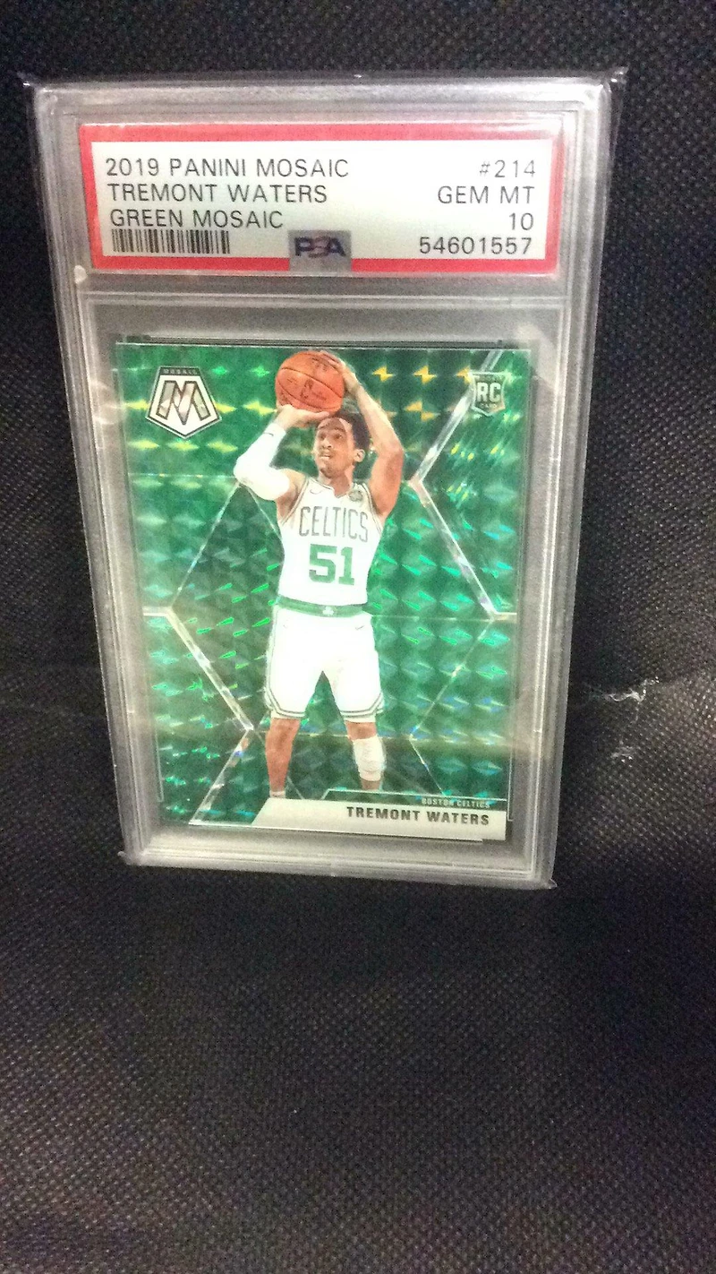 2019 Panini Mosaic 214 Tremont Waters Green Mosaic PSA