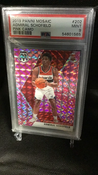 2019 Panini Mosaic 202 Admiral Schofield Pink Camo PSA 9