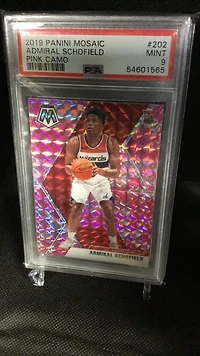 2019 Panini Mosaic 202 Admiral Schofield Pink Camo PSA 9