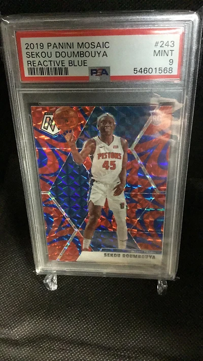 2019 Panini Mosaic 243 Sekou Doumbouya Reactive Blue PSA