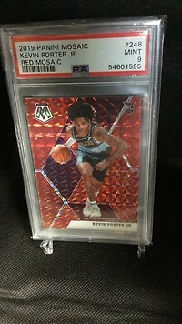 2019 Panini Mosaic 248 Kevin Porter Jr. Red Mosaic PSA 9