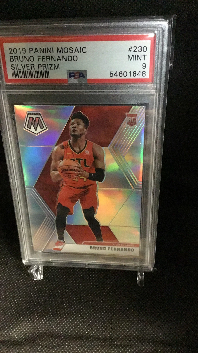 2019 Panini Mosaic 230 Bruno Fernando Silver Prizm PSA 9