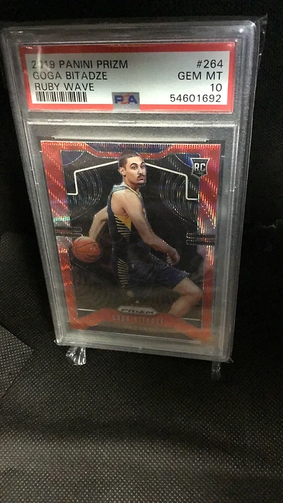 2019 Panini Prizm 264 Goga Bitadze Ruby Wave PSA 10